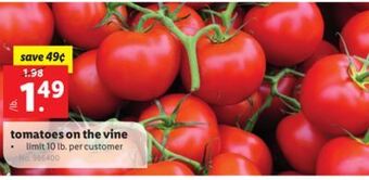 Lidl Tomatoes on the vine offer