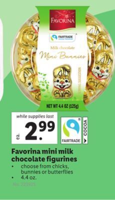Lidl Favorina mini milk chocolate figurines offer