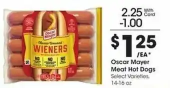 Fry's Oscar Mayer Meat Hot Dogs 14-16 oz offer