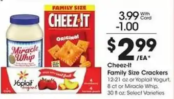 Fry's Cheez-It Family Size Crackers offer