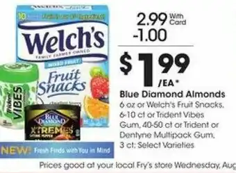 Fry's Blue Diamond Almonds offer