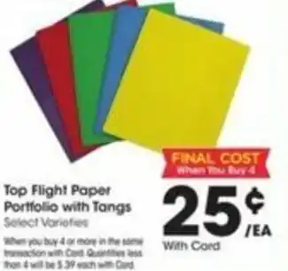 Fry's Top Flight Paper Portfolio With Tangs offer