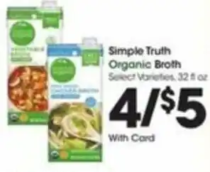 Fry's Simple Truth Organic Broth offer