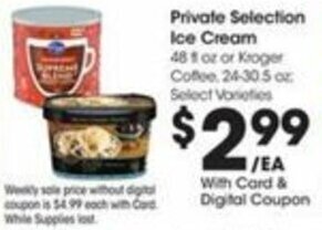 Fry's Private Selection Ice Cream offer
