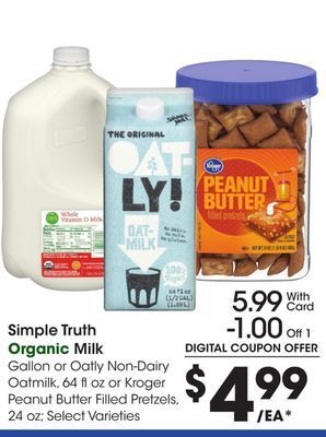 Kroger Simple truth organic milk offer