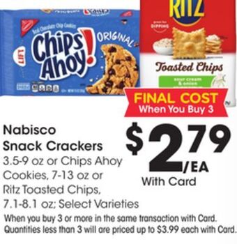 Kroger Nabisco snack crackers offer