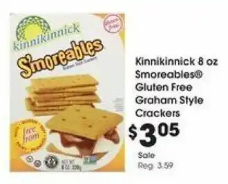 Kinnkinnick 8 oz Smoreabkes Gluten Free Graham Style Crackers