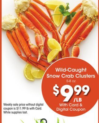 Kroger Wild-caught snow crab clusters offer