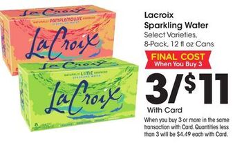 Kroger Lacroix sparkling water offer