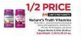 ShopRite Nature's truth vitamins offer