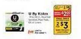 ShopRite U by kotex offer
