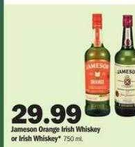 Meijer Jameson orange irish whiskey or irish whiskey offer
