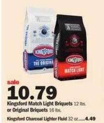 Meijer Kingsford match light briquets or original briquets offer