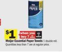 Meijer Meijer essential paper towels offer