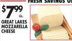 Met Foodmarkets Great lakes mozzarella cheese offer