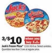 Meijer Jack's frozen pizza offer