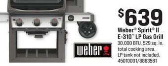 Ace Hardware Weber® spirit® ii e-310™ lp gas grill offer