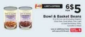 ShopRite Bowl & basket beans offer