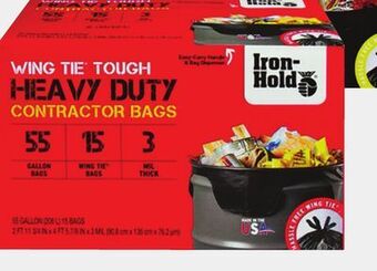 Ace Hardware Iron‑hold® heavy duty contractor trash bags offer