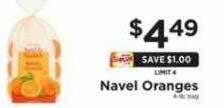 ShopRite Navel oranges offer