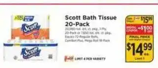 ShopRite Scott bath tissue 20-pack offer