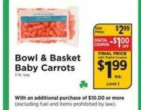ShopRite Bowl & basket baby carrots offer
