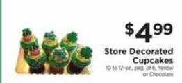 ShopRite Store decorated cupcakes offer
