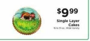 ShopRite Single layer cakes offer