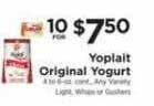 ShopRite Yoplait original yogurt offer