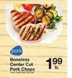 The Fresh Grocer Boneless center cut pork chops offer