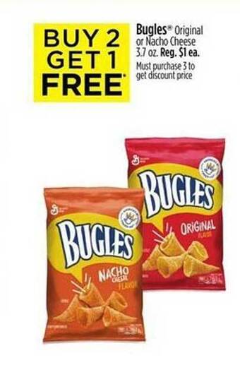 Dollar General Bugles original or nacho cheese offer