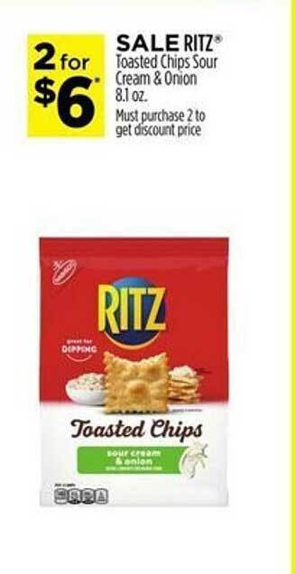 Dollar General Ritz toasted chips sour cream & onion offer