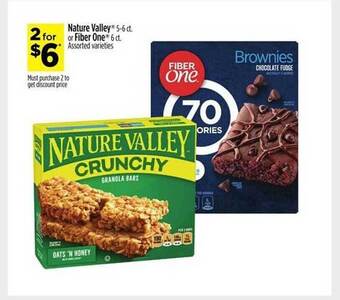 Dollar General Nature valley or fiber one offer