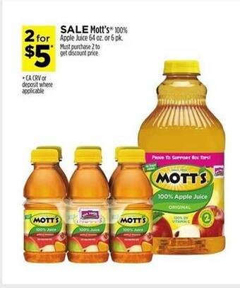 Dollar General Mott's 100% apple juice offer
