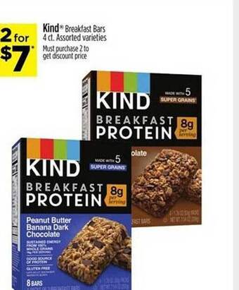 Dollar General Kind breakfast bars offer