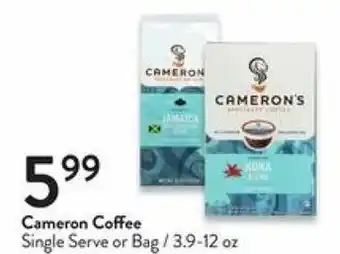 Fresh Thyme Cameron Coffee 3.9-12 oz offer