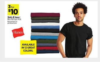 Dollar General Hanes men's tees offer