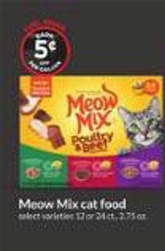 Hy-Vee Meow mix cat food offer