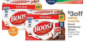 Kinney Drugs Boost nutritional drinks offer