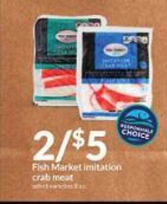 Hy-Vee Fish market imitation crab meat offer