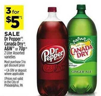 Dollar General Dr pepper canada dry a&w or 7up offer
