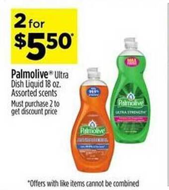 Dollar General Palmolive ultra dish liquid offer
