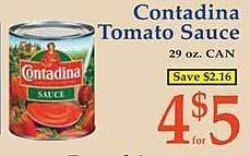 Market Basket Contadina tomato sauce offer