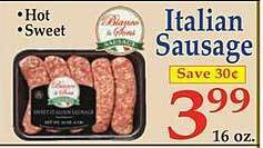 Market Basket Italian sausage offer