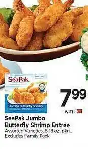 Tops Seapak jumbo butterfly shrimp entree offer