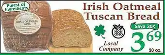 Market Basket Irish oatmeal tuscan bread offer