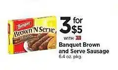 Tops Banquet brown and serve sausage offer