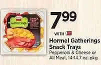 Tops Hormel gatherings snack trays offer