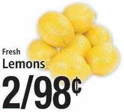 FoodFair Fresh lemons offer
