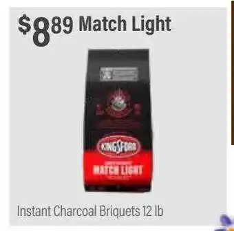 Commissary Match light instant charcoal briquets offer